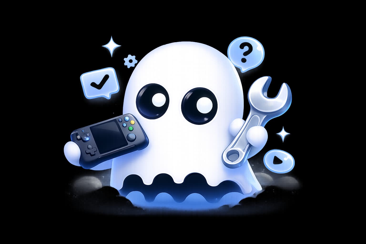 Призрак Steam Deck Helper с гаечным ключом